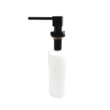 Kingston Brass SD8410 Soap Dispenser W/ Straight Nozzle 17 oz, Matte Black SD8410